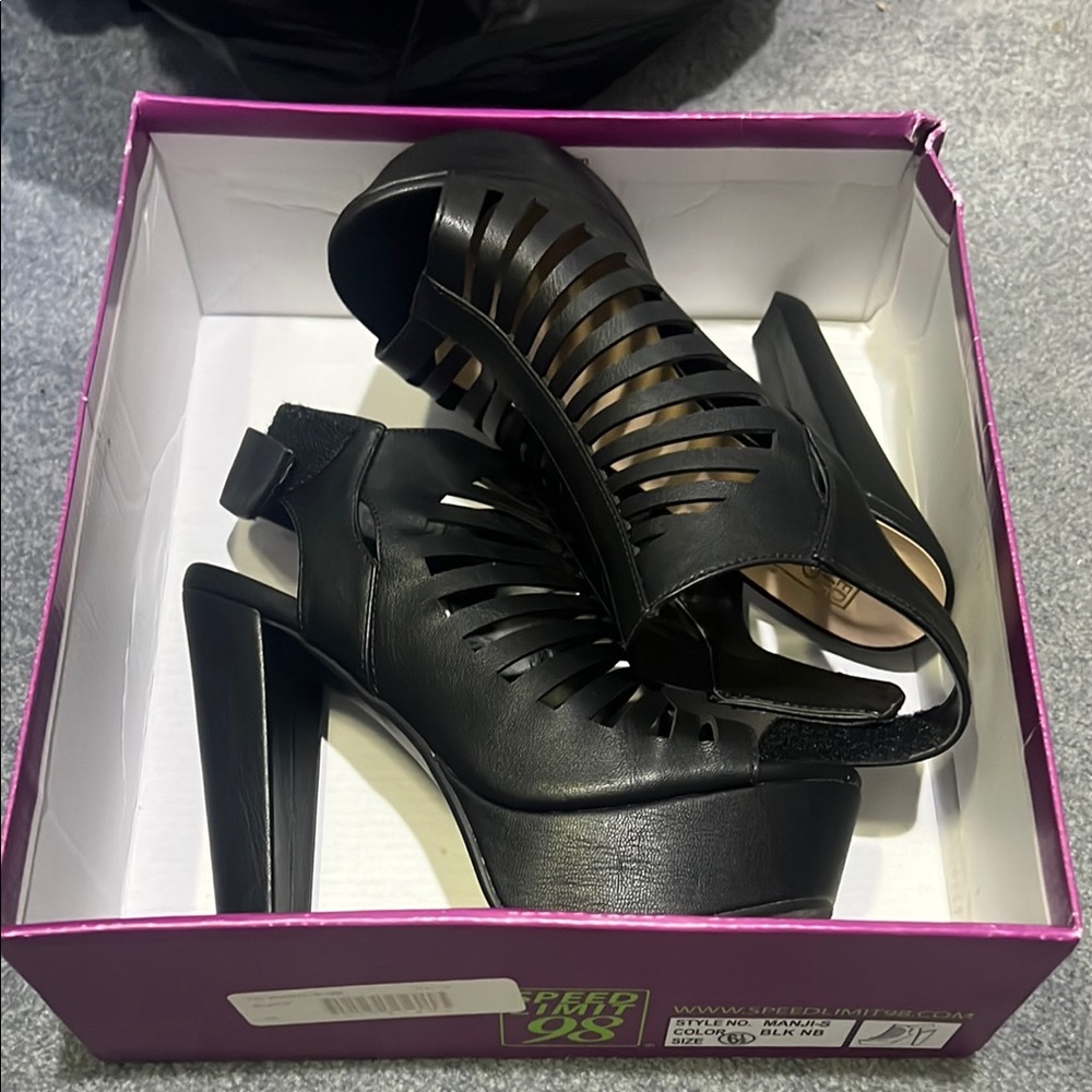 Elegant Black Women's Platform Heels